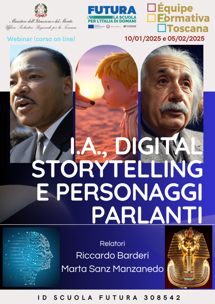 IA, Digital Storytelling  e personaggi parlanti. Come trasformare lo studente in un divulgatore per una didattica attiva e orientata alle competenze